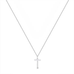 Forever Radiant Diamond Accent Initial 'T' Pendant Necklace
